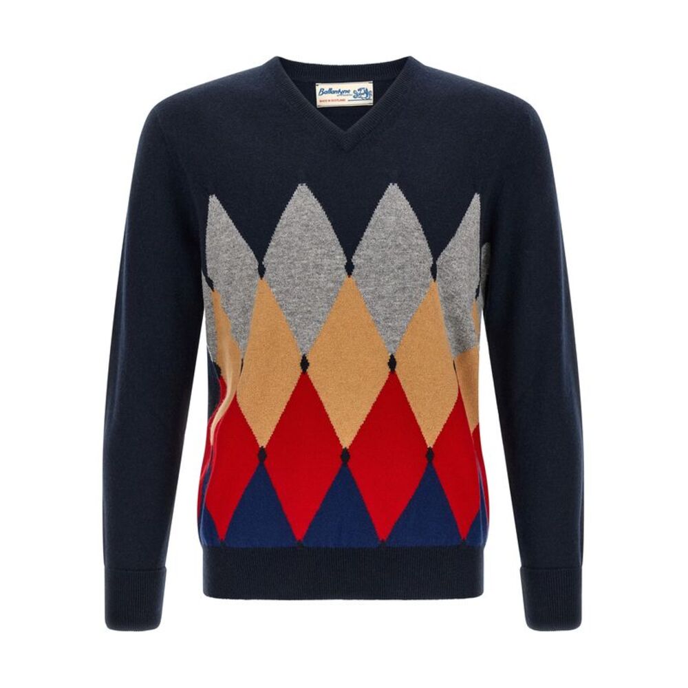Ballantyne Men 'Classic Diamond' Intarsia Sweater